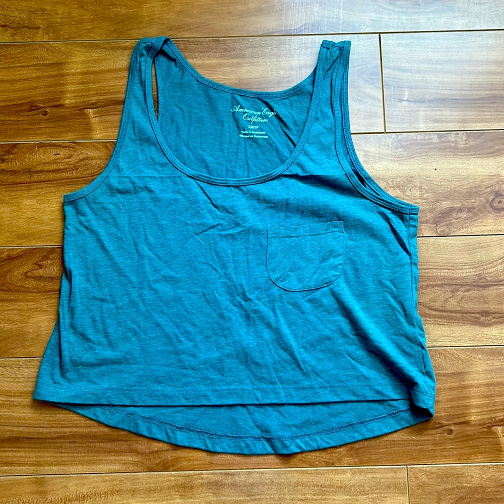 Green American Eagle Crop Top XS